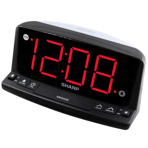 sharp alarm clock|More.